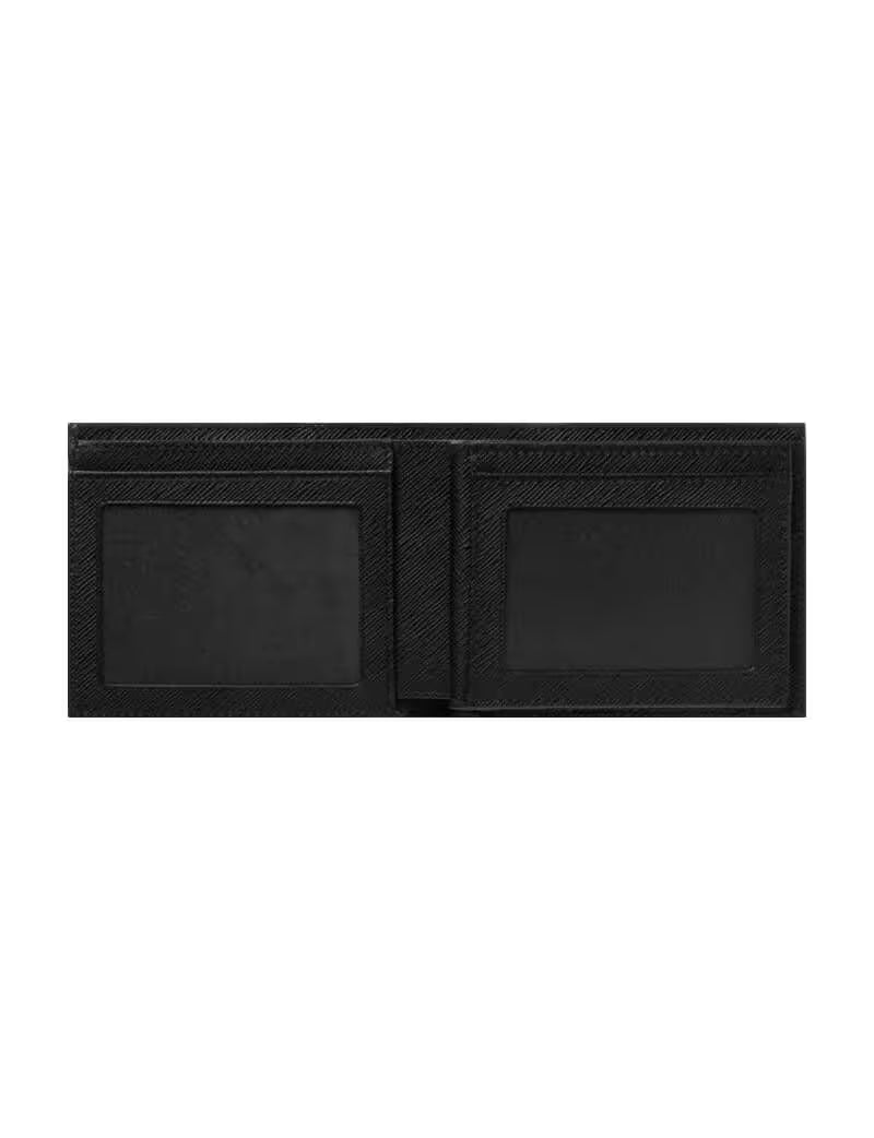 محفظة Montblanc Sartorial 6cc ذات جيبين للعرض باللون الأسود