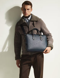 Montblanc Sartorial document case thin Tweed Blue