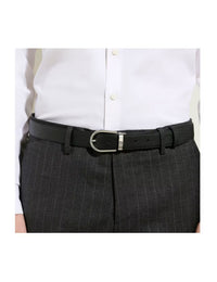 Montblanc Horseshoe 30 mm Reversible Belt in Sartorial Leather Black/Brown