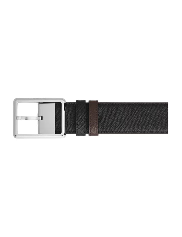 Montblanc Belt-RectangFormSPRevSartBk/SartEb35mm