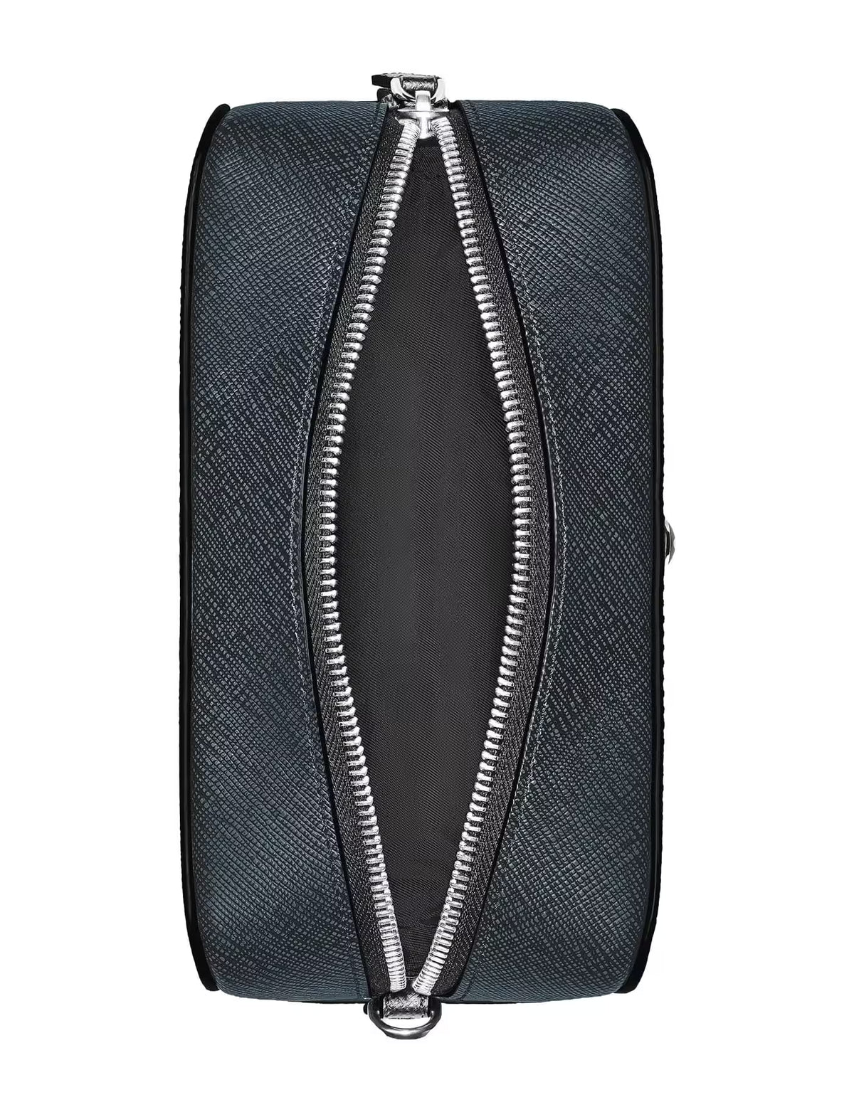 Montblanc Small Toiletry Clutch Bag in Sartorial Leather Tweed Blue
