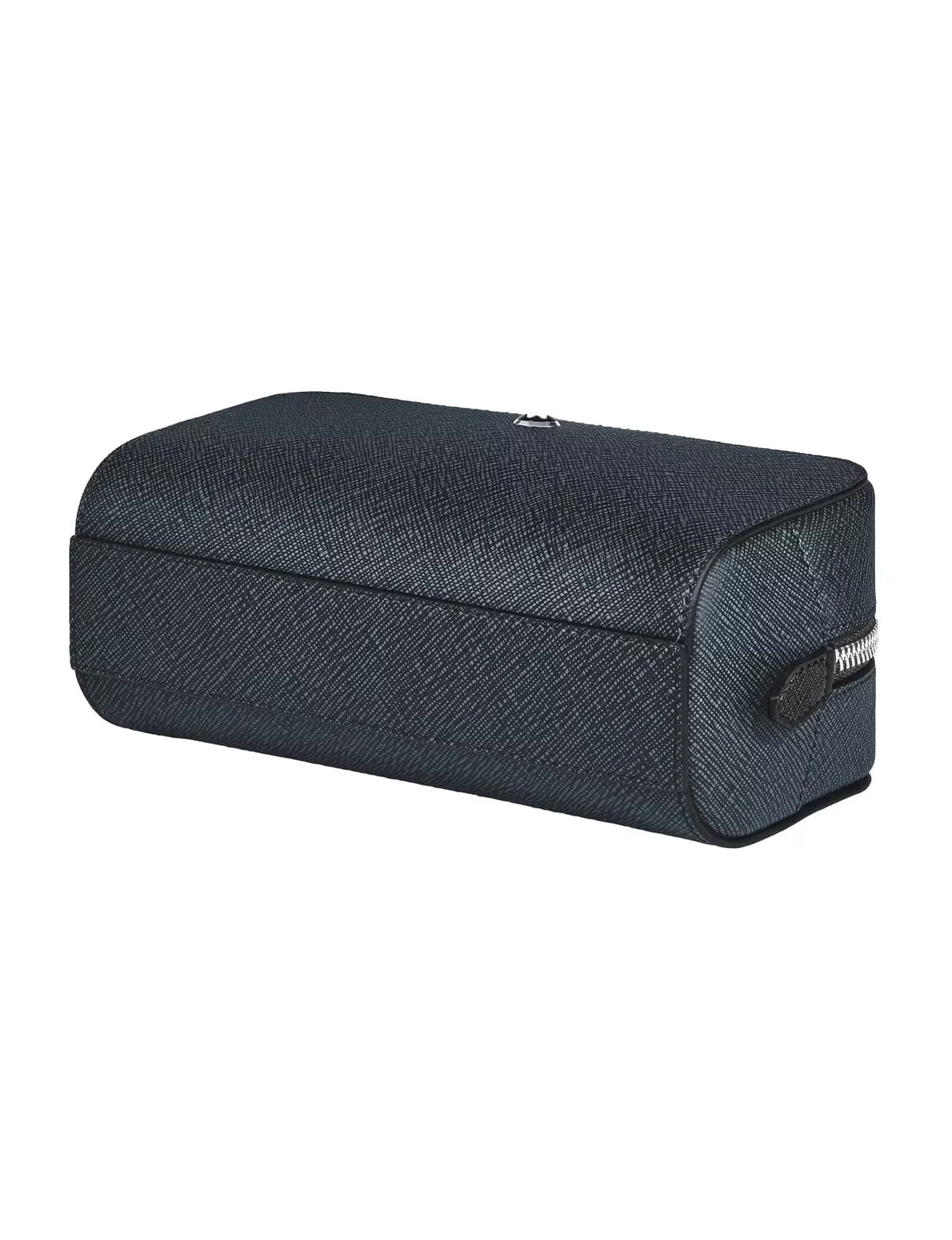 Montblanc Small Toiletry Clutch Bag in Sartorial Leather Tweed Blue