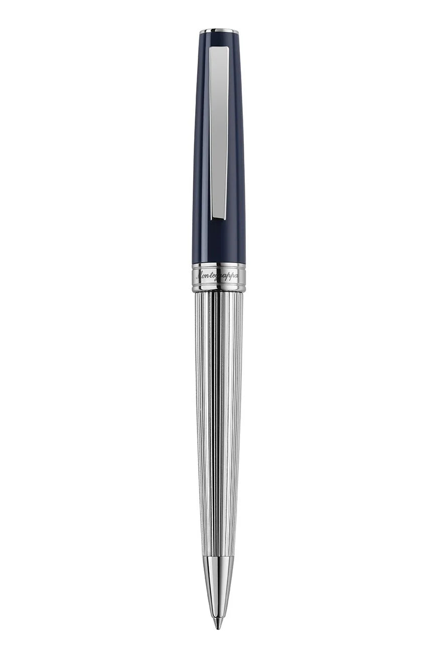 Montegrappa Armonia Duetto Ballpoint Pen, Steel, Dark Blue