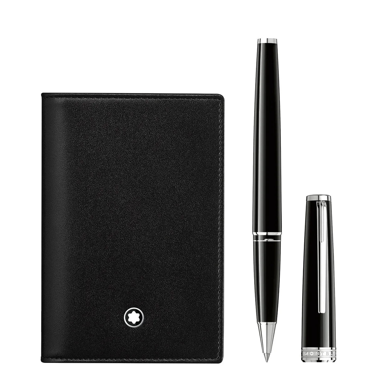 Montblanc Set Rollerball Pix Black + Mst Bch Black