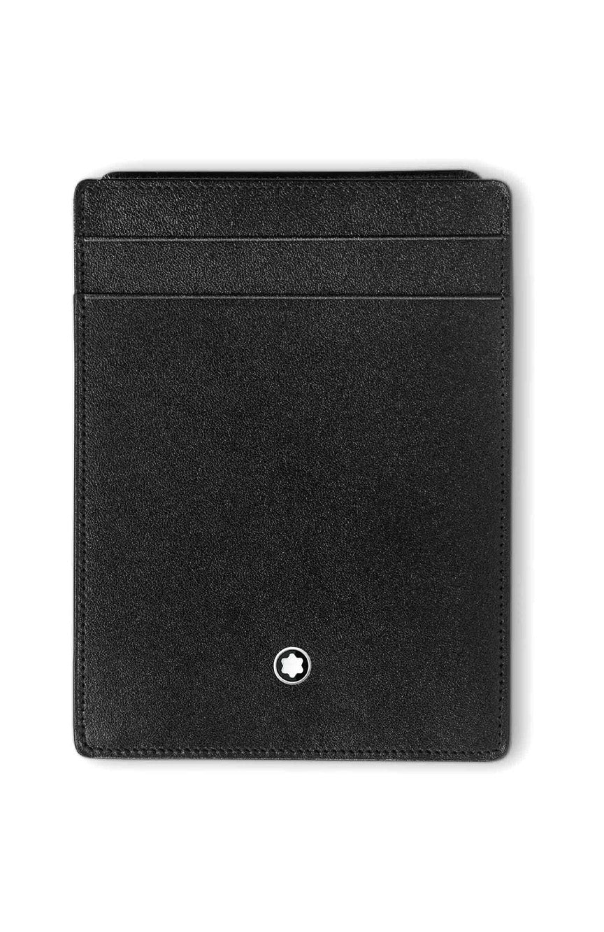 بطاقة هوية Montblanc Meisterstuck Pocket 4cc باللون الأسود جديدة