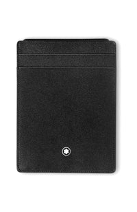 بطاقة هوية Montblanc Meisterstuck Pocket 4cc باللون الأسود جديدة