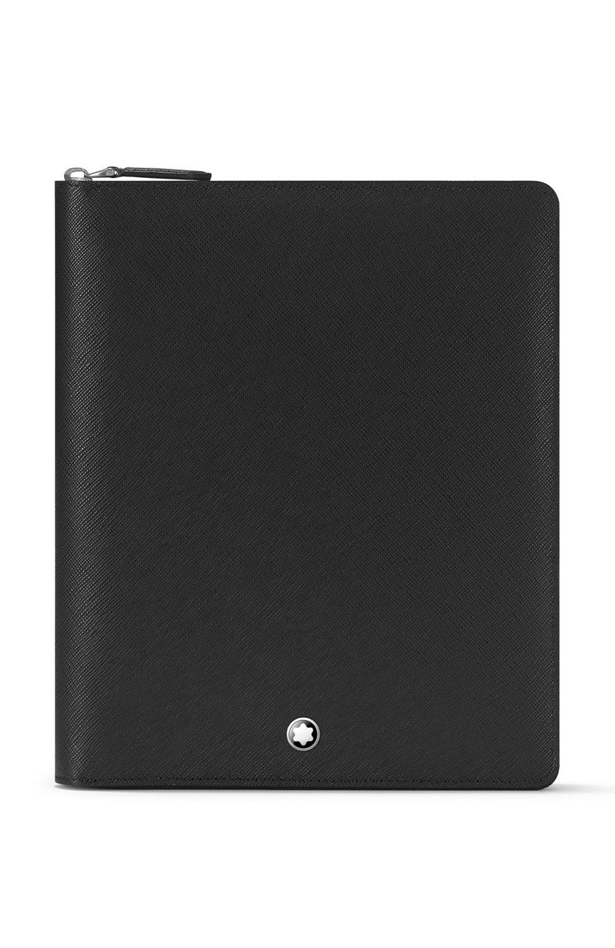 مجموعة حامل دفتر ملاحظات Montblanc Sartorial المزود بسحاب باللون الأسود