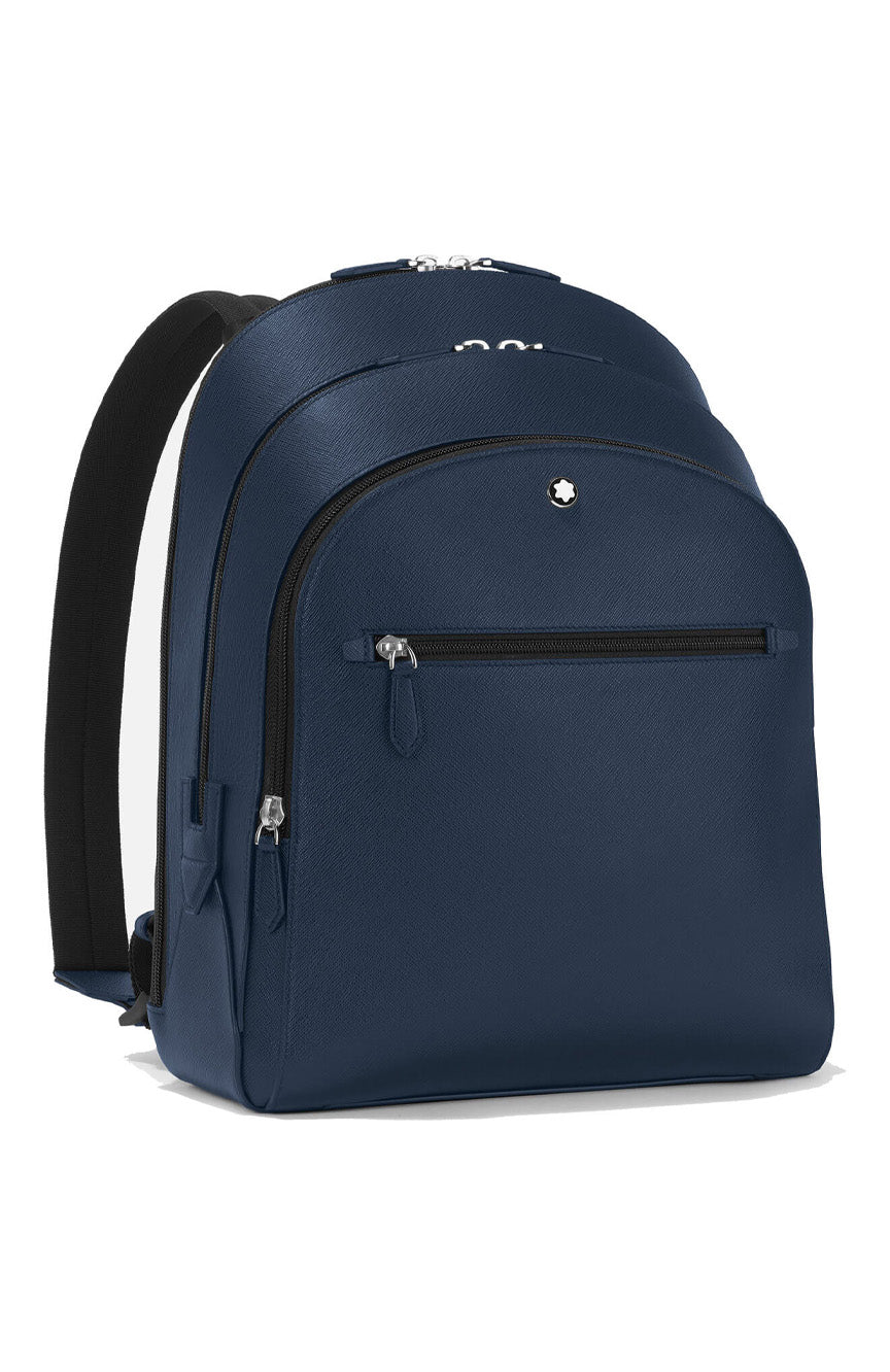 حقيبة ظهر Montblanc Sartorial متوسطة الحجم ذات 3 أقسام باللون الأزرق