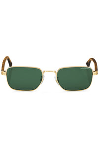 Montblanc Rectangular Gold Frame Sunglasses
