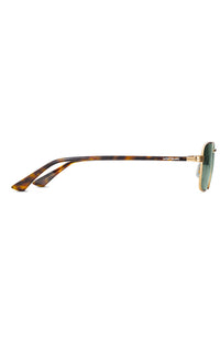 Montblanc Rectangular Gold Frame Sunglasses