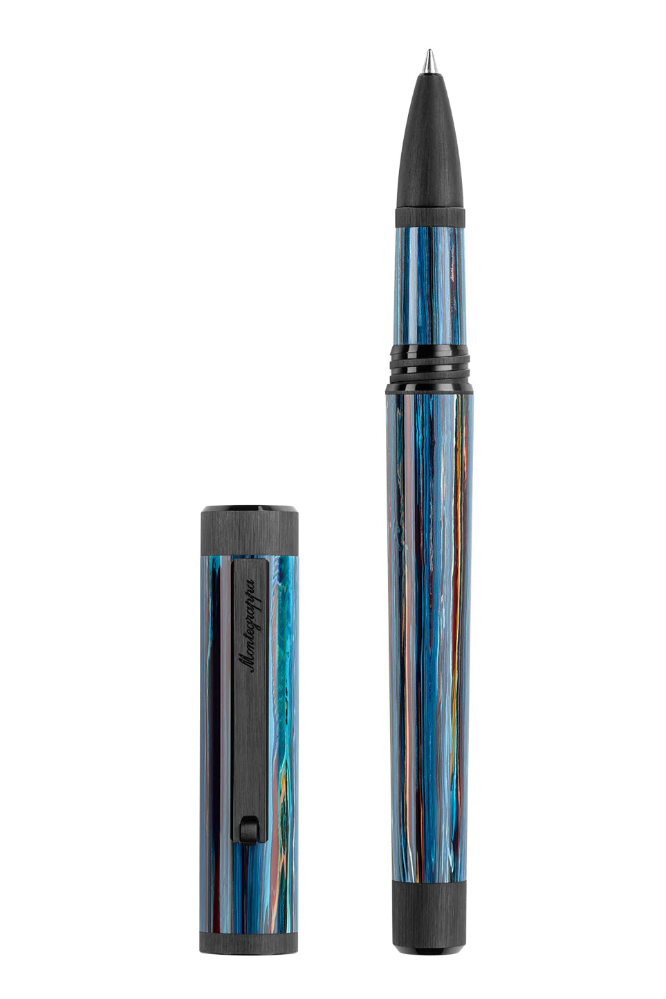 Montegrappa Zero Zodiac Libra Rollerball Pen, Ultra Black IP Steel
