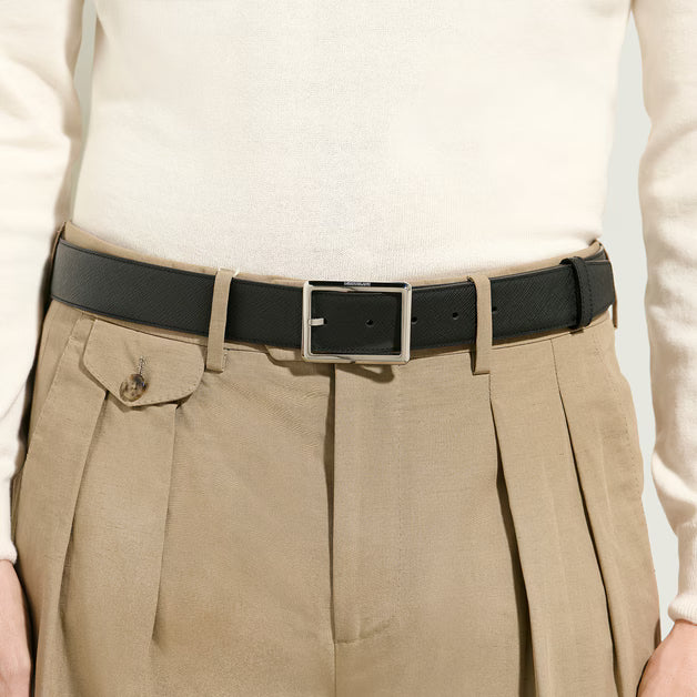 Montblanc Belt-RectangFormSPRevSartBk/SartEb35mm