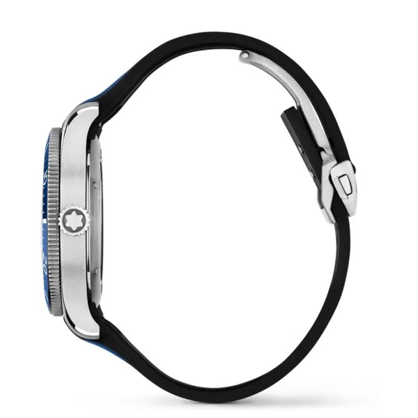 ساعة مونت بلانك 1858 آيسد سي أوتوماتيكية بمينا زرقاء وتاريخ