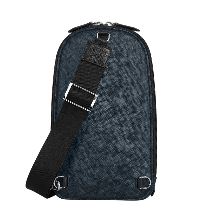 Montblanc Sartorial sling bag Tweed Blue