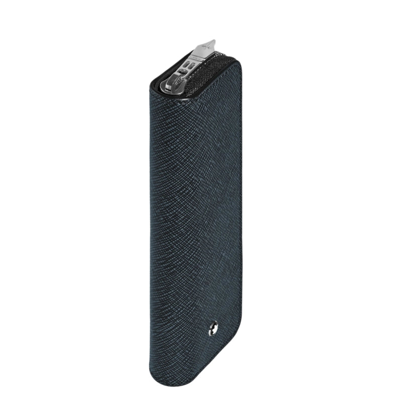 Montblanc Sartorial 1 pen pouch zip Tweed Blue