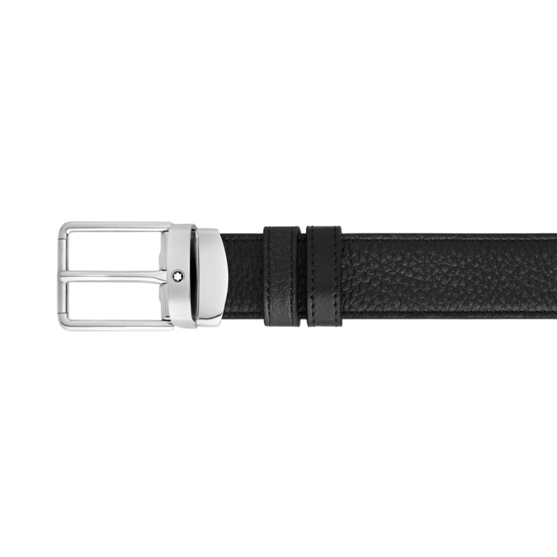 Montblanc Everyday 30 mm Reversible Belt in Grain Leather Black