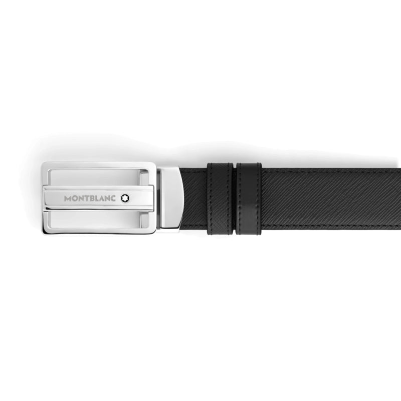 Montblanc Belt Steel Plate Reversible Black Sartorial/Black Meisterstuck 30mm