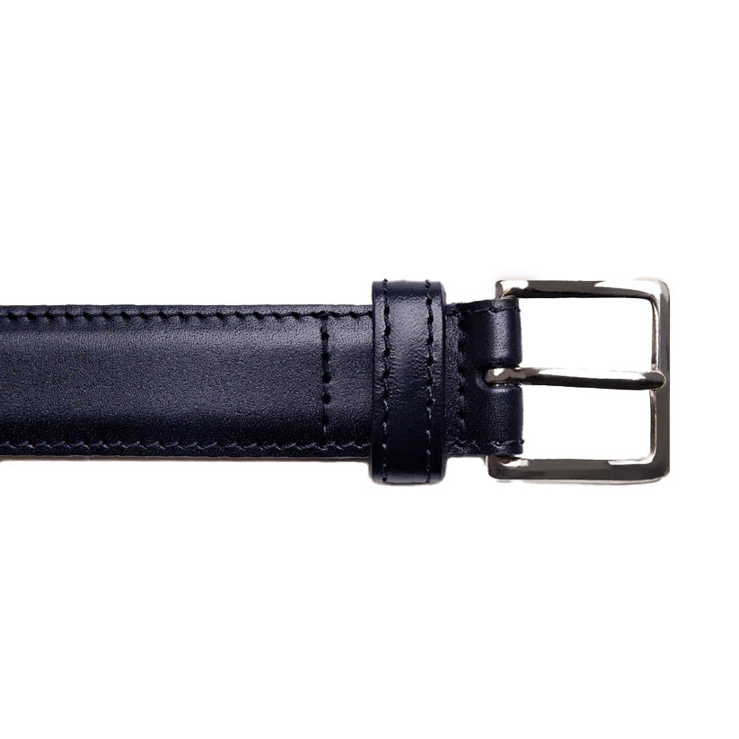 Ettinger Mens Waxy Leather Belt  30Mm  100Cm  Navy