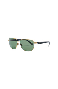 Bentley Titanium-Gold Plated-Black Acetate-Green Lens 9303-1