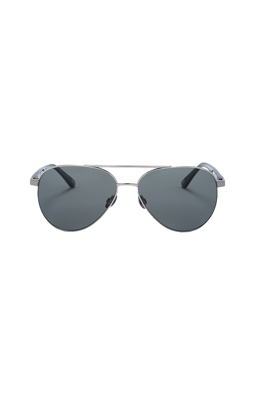 Bentley Titanium-Palladium Plated-Black Acetate-Grey Lens