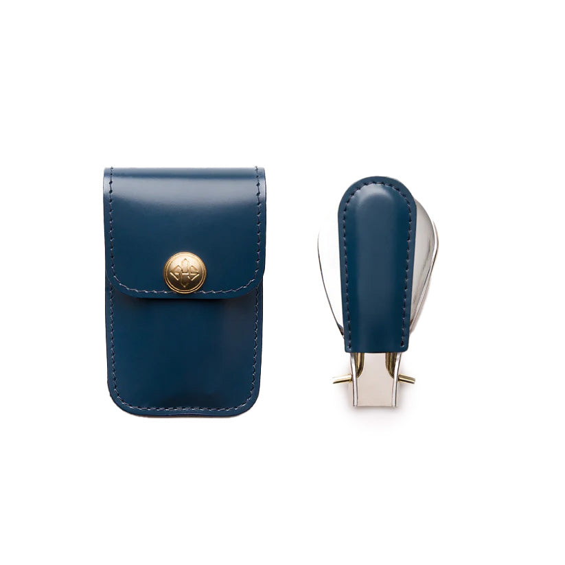 Ettinger Bridle إخفاء حذاء السفر القرن البنزين الأزرق/الفضة