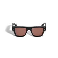 Montblanc Rectangular Sunglasses With Black Acetate Frame