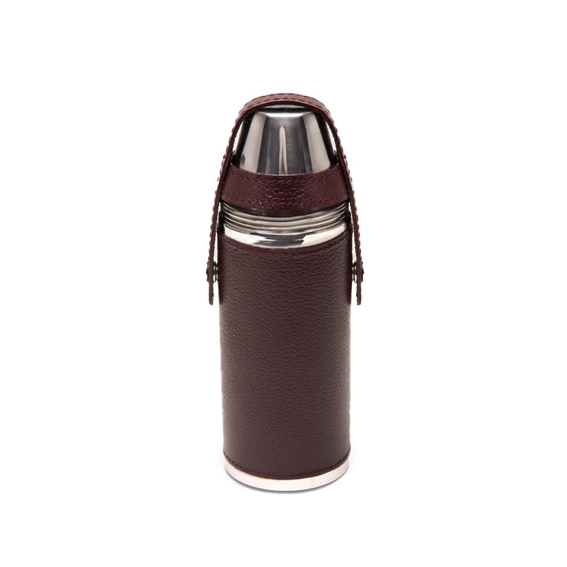 Ettinger Capra 8Oz Hunter Flask With 4 Cups Bordeaux