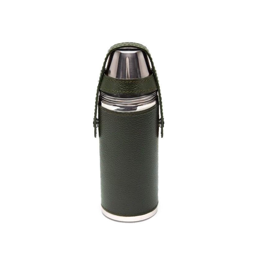 Ettinger Capra 8Oz Hunter Flask With 4 Cups Forest Green