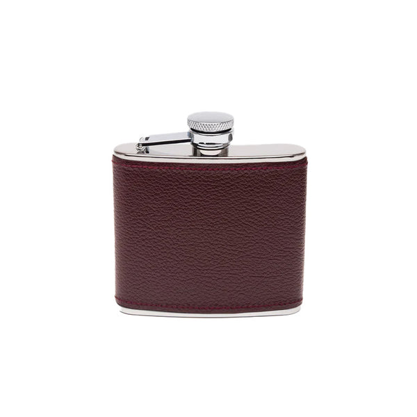 Ettinger Capra 4Oz Captive Top Hip Flask Bordeaux