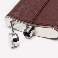 Ettinger Capra 6Oz Captive Top Hip Flask Bordeaux