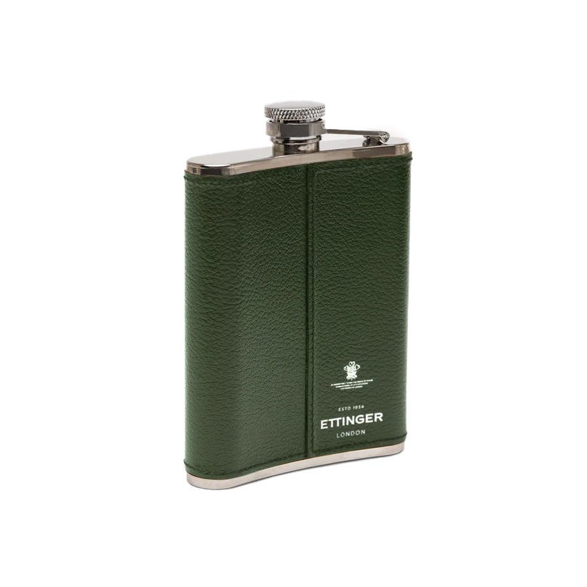 Ettinger Capra 6Oz Captive Top Hip Flask Forest Green