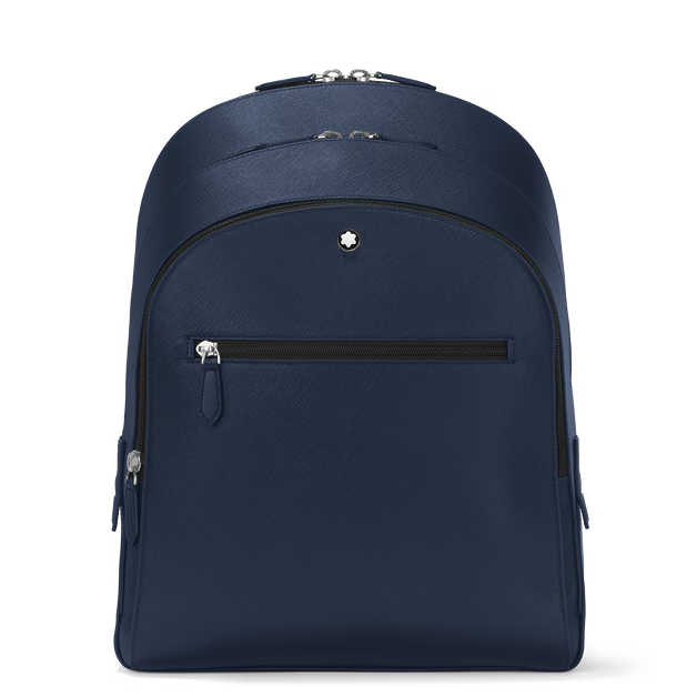 حقيبة ظهر Montblanc Sartorial متوسطة الحجم ذات 3 أقسام باللون الأزرق