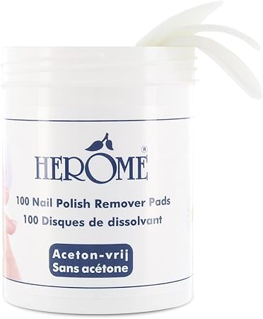 Herome Caring Nail Polish Remover Pads 100Pads