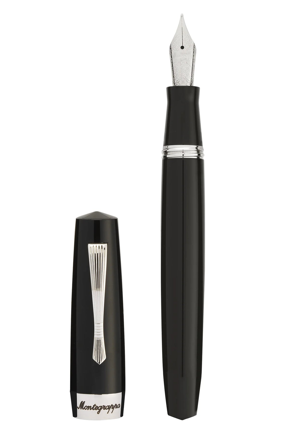 Montegrappa Elmo 02 Fountain Pen, Jet Black, Medium