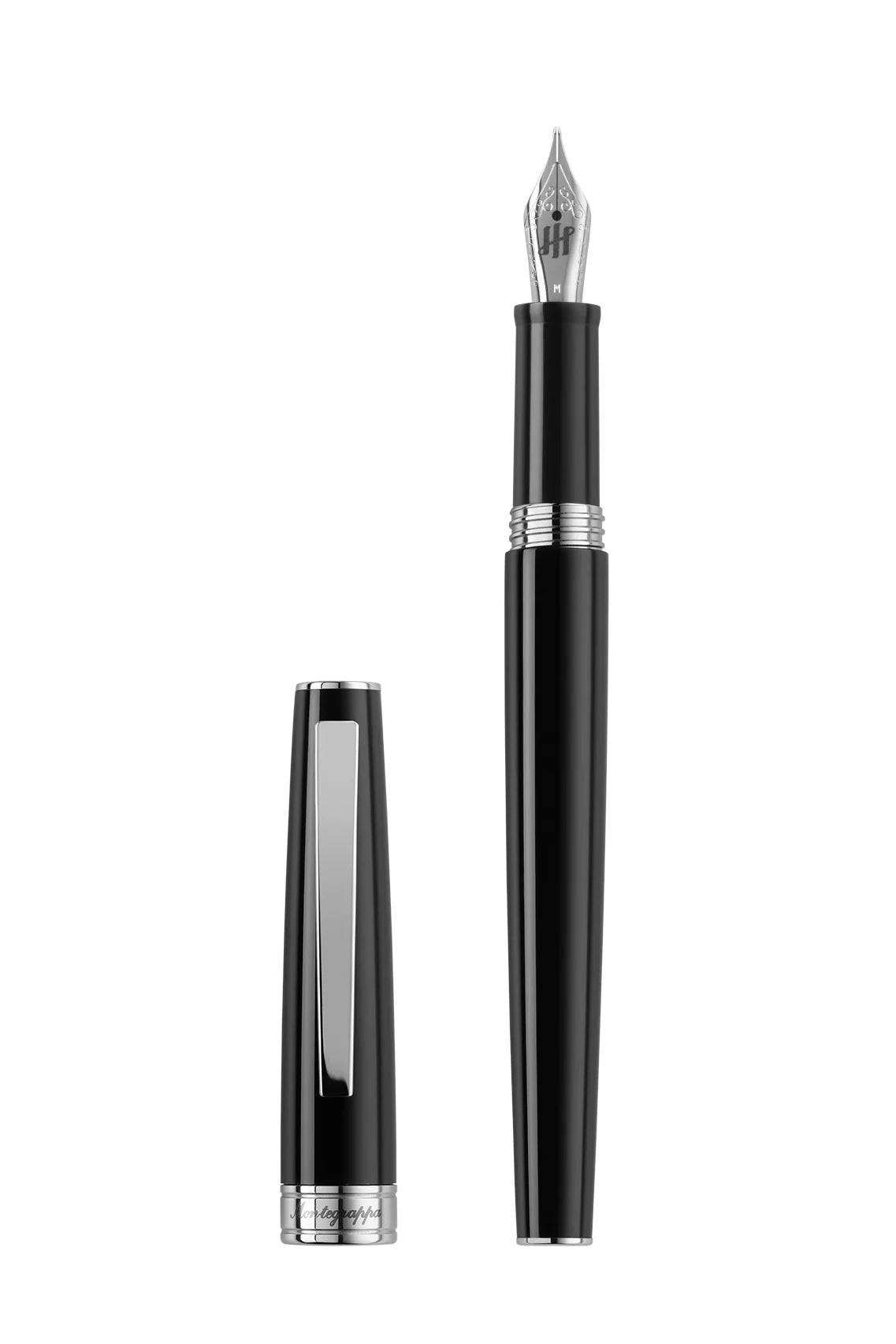 Montegrappa Armonia Fountain Pen, Steel, Black Medium