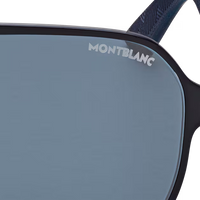 Montblanc Squared Sunglasses With Black Metal Frame