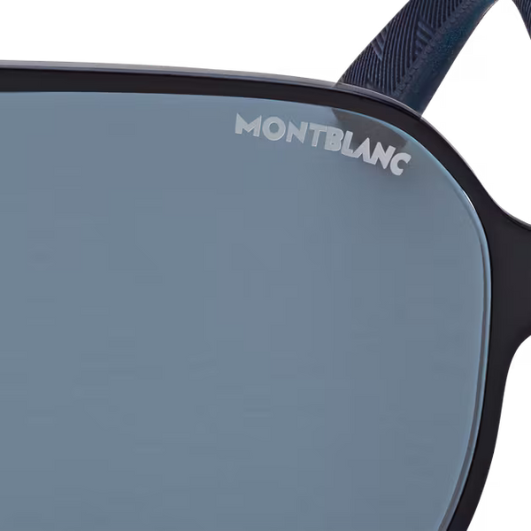 Montblanc Squared Sunglasses With Black Metal Frame