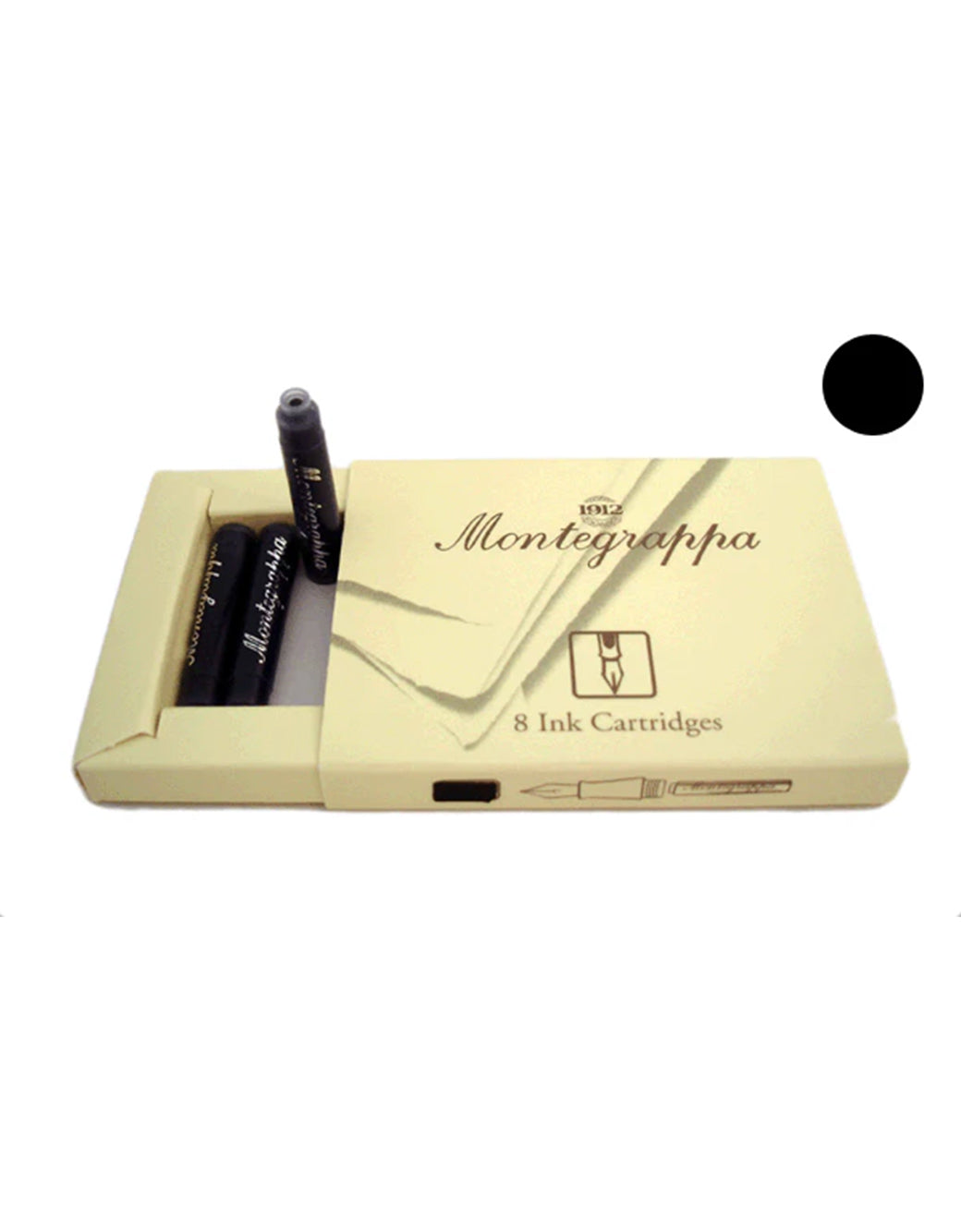 Montegrappa Cartridges, 8 units/box, Black