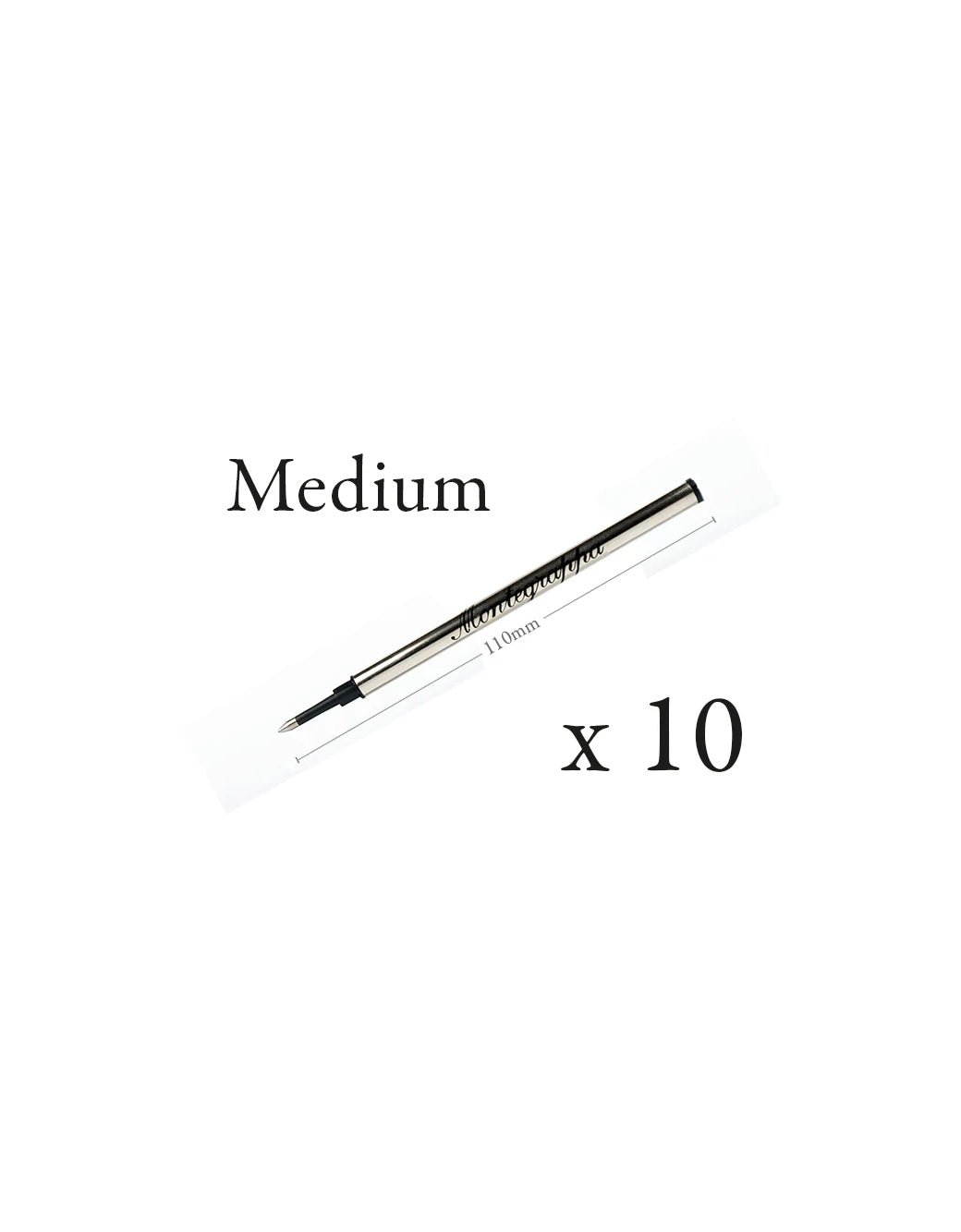 Montegrappa Rollerball Pen Refills, 10 units/box, Black