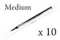 Montegrappa Rollerball Pen Refills, 10 units/box, Black
