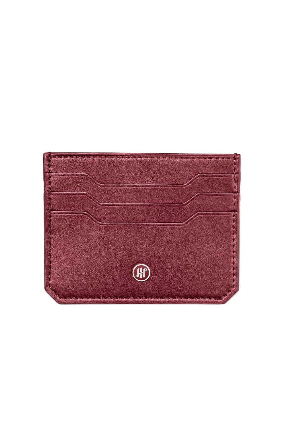Montegrappa Small Credit Card Holder, 2+2 CC, Bordeaux Saffiano