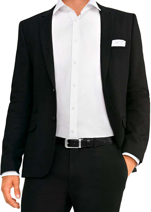 Montblanc Black/brown 30 mm reversible leather belt Steel