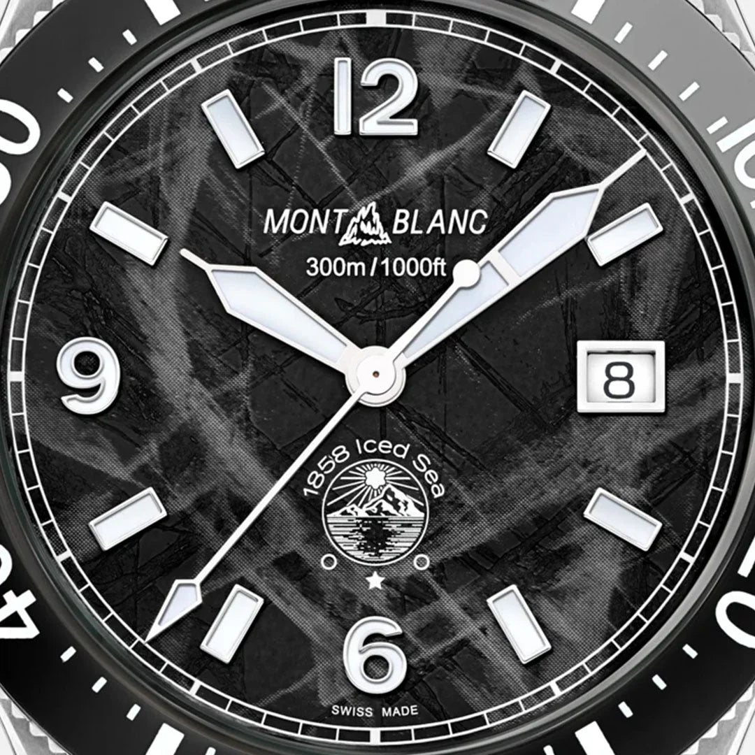Montblanc 1858 Iced Sea Automatic Date Black Dial