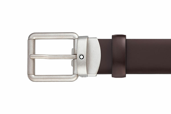 Montblanc Brushed brown 30 mm leather belt