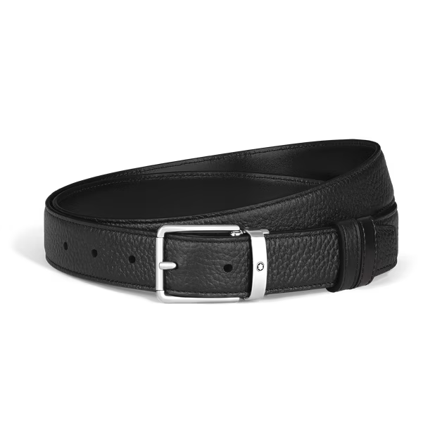 Montblanc Everyday 30 mm Reversible Belt in Grain Leather Black