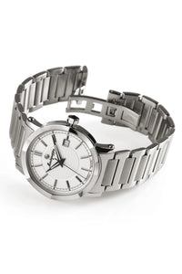 Montegrappa Parola Watch, Steel, White Dial