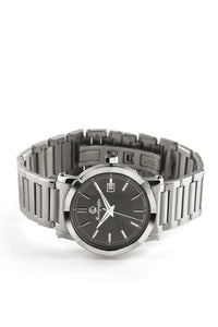 Montegrappa Parola Watch, Steel, Black Dial