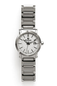 Montegrappa Parola Watch, Steel, White Dial