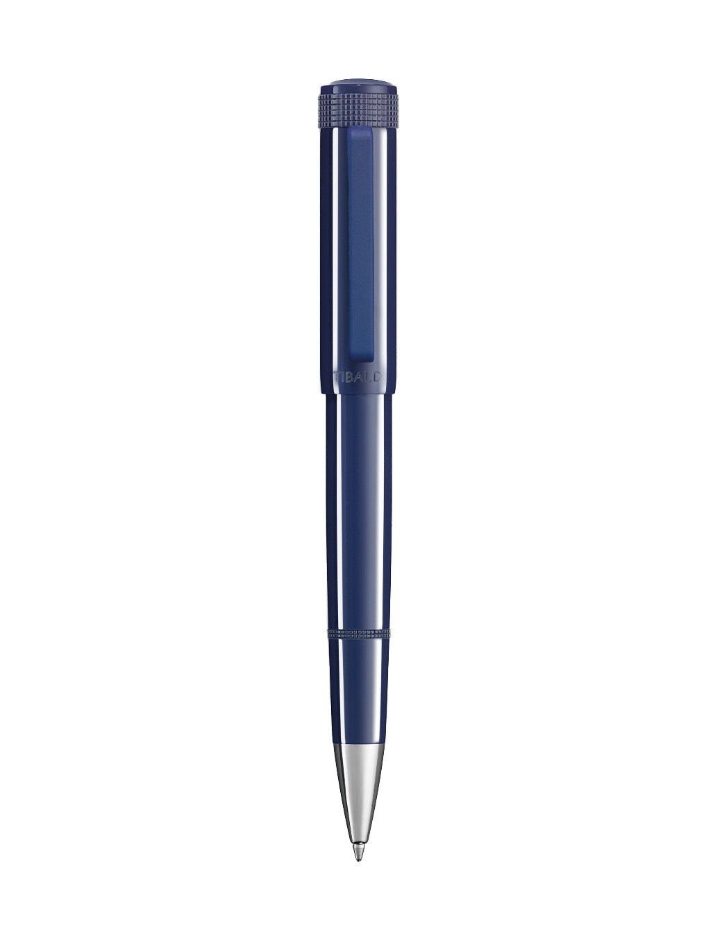 Tibaldi Raw Denim Resin Ballpoint Pen With Rubber Clip
