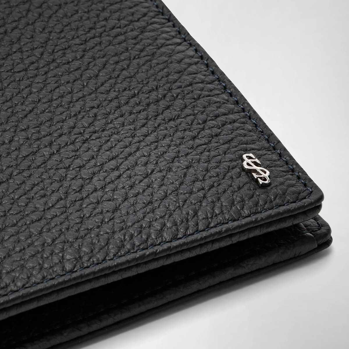 Serapian Billfold 4cc and coin purse Cachemire Navy Blue